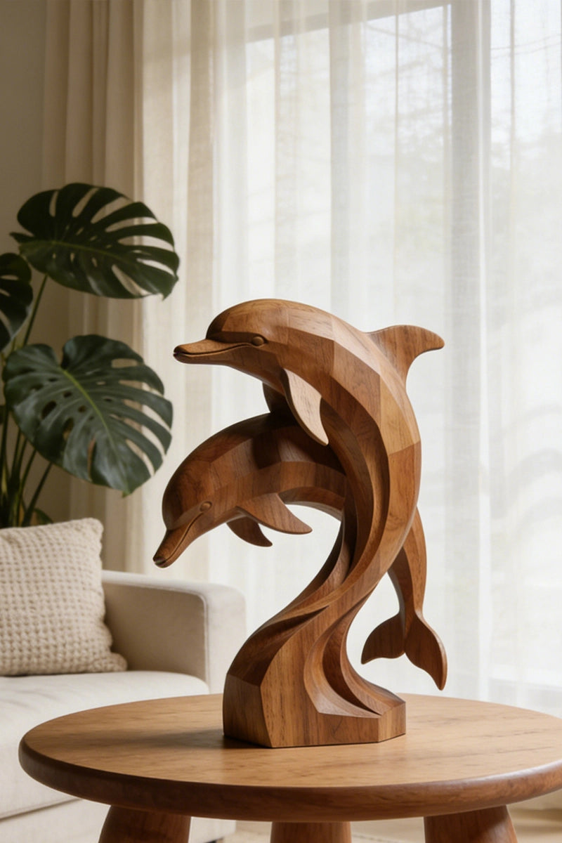Dolphin Wooden Art Sculpture #WAN003