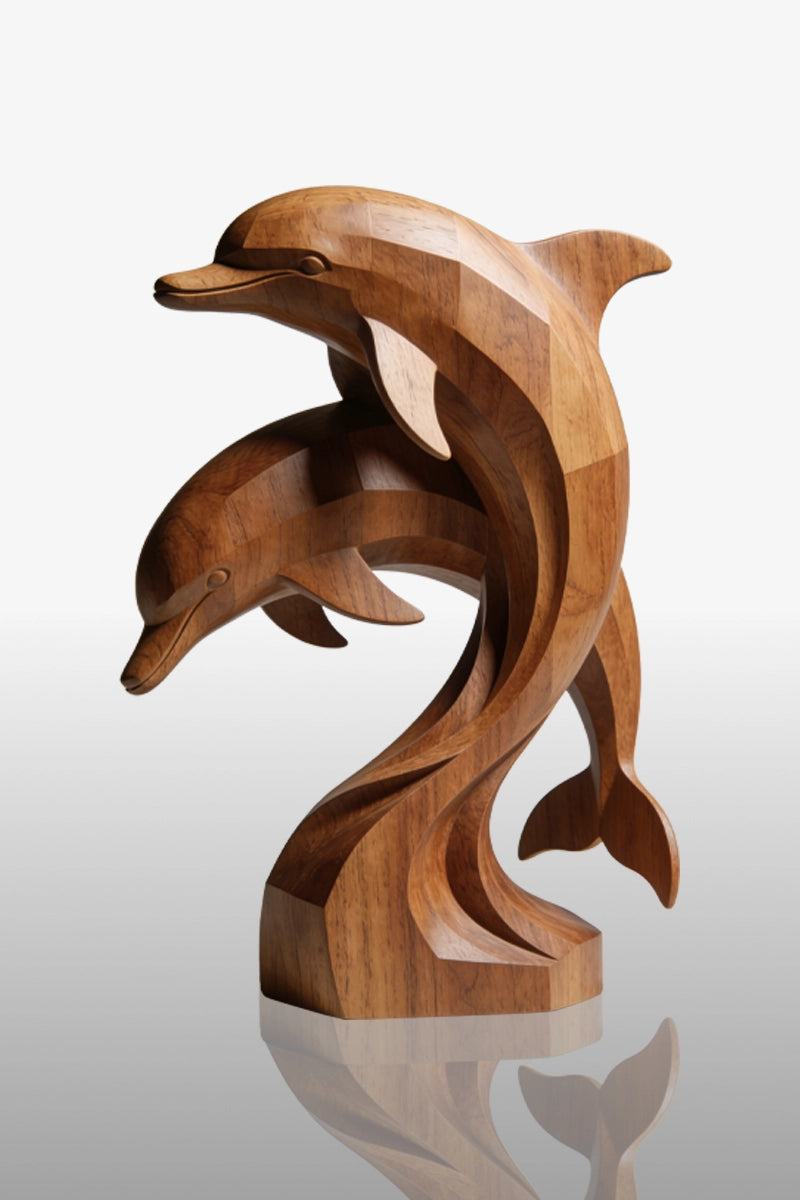 Dolphin Wooden Art Sculpture #WAN003