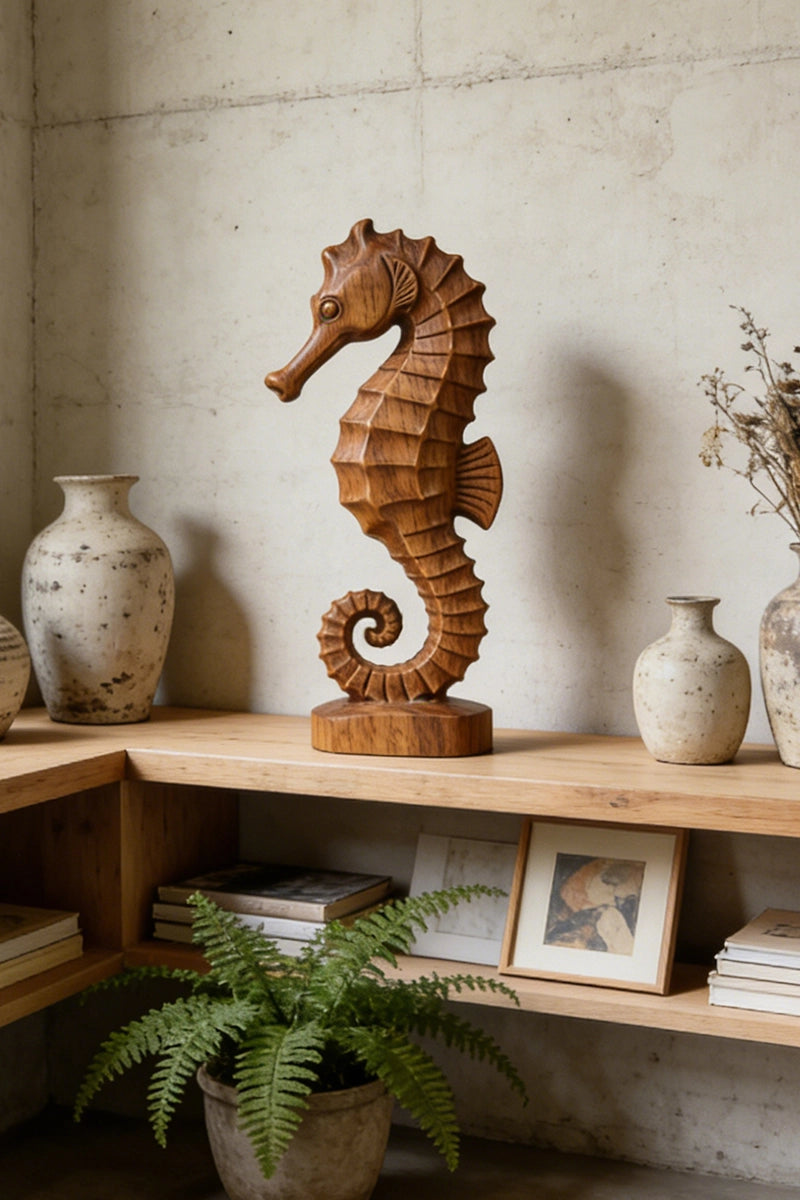 Seahorse Wooden Art Sculpture #WAN009