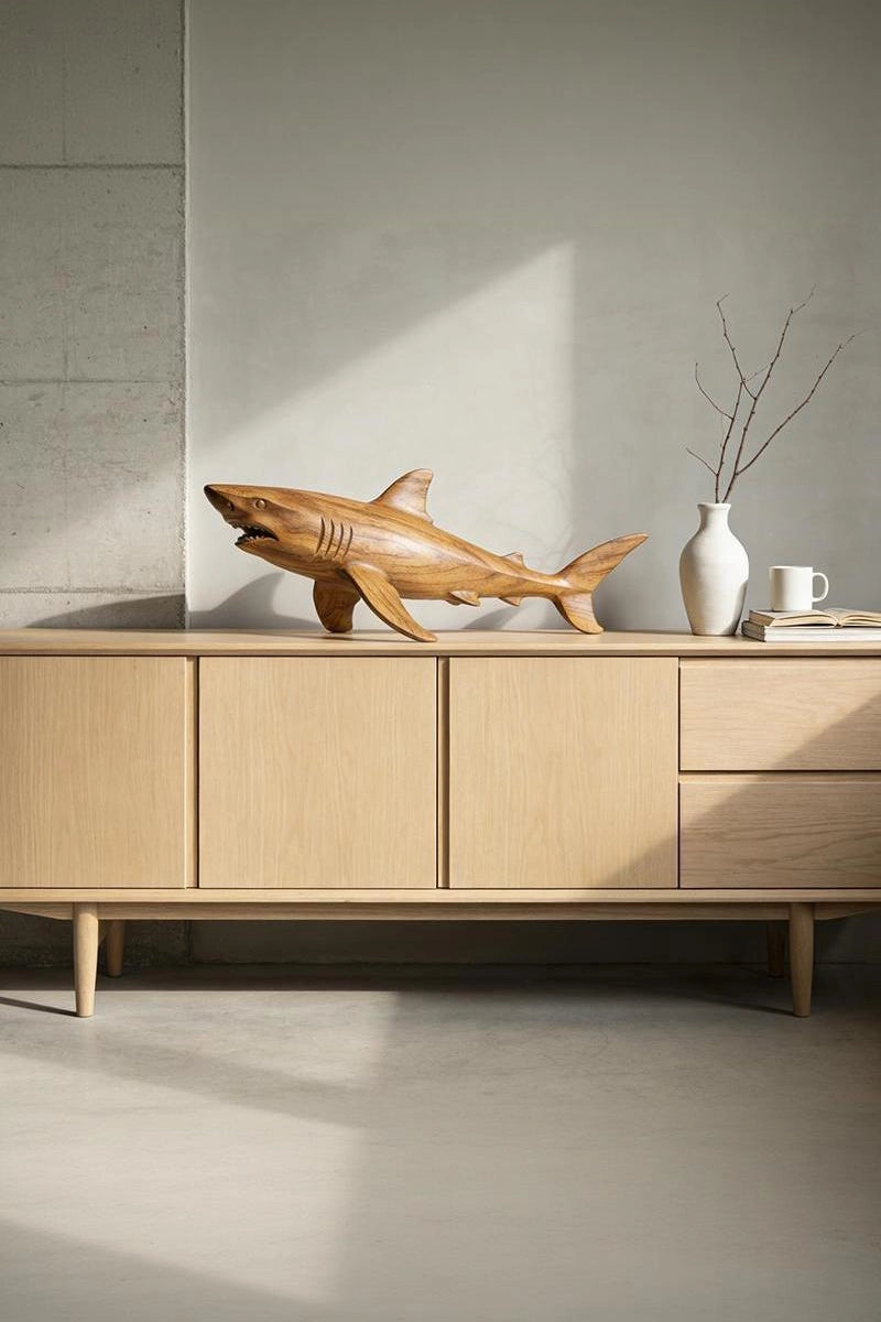 Shark Wooden Art Sculpture #WAN012
