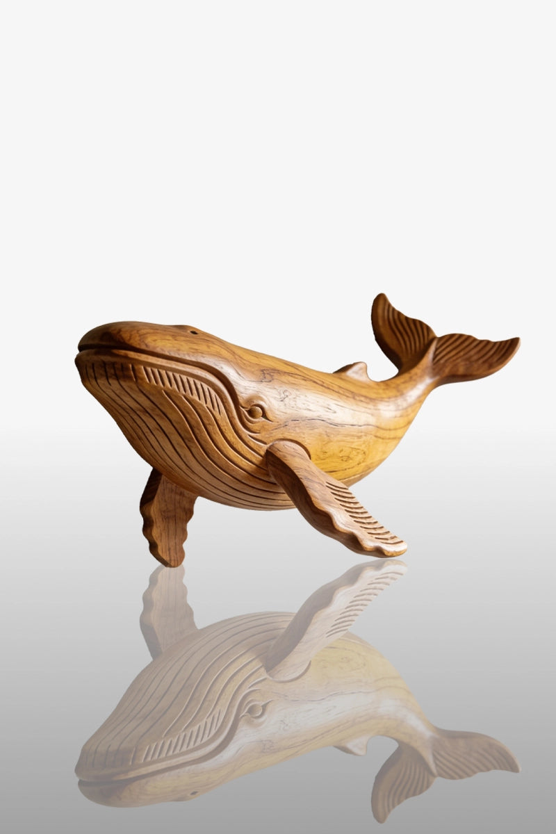 Whale Wooden Art Sculpture #WAN017