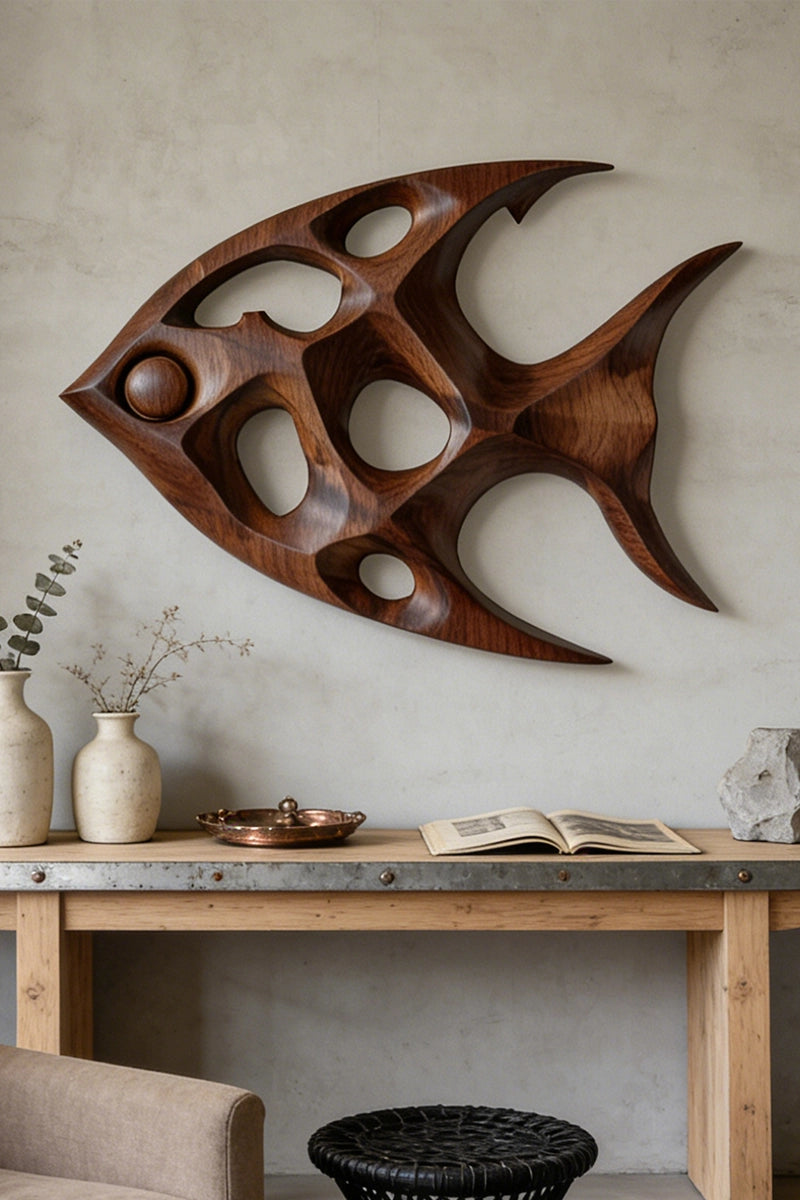 Angelfish Wooden Art Sculpture #WAN018