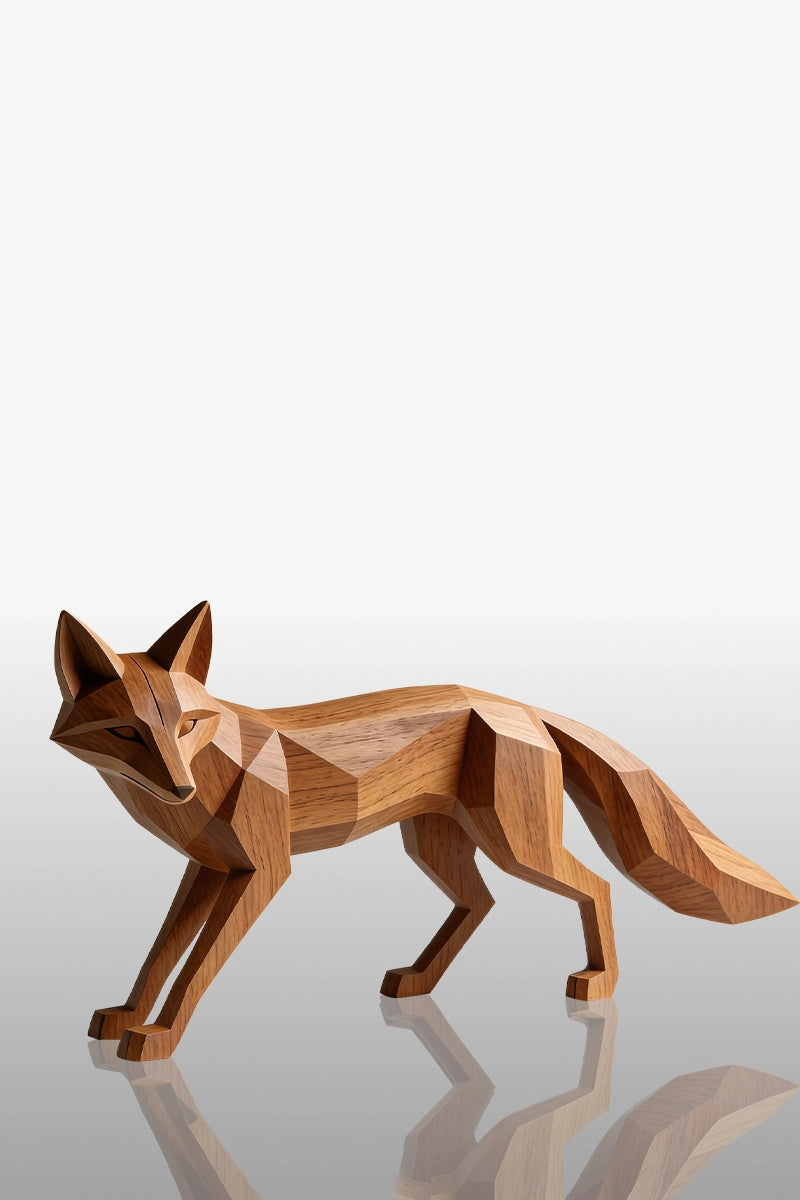 Fox Wooden Art Sculpture #WAN026