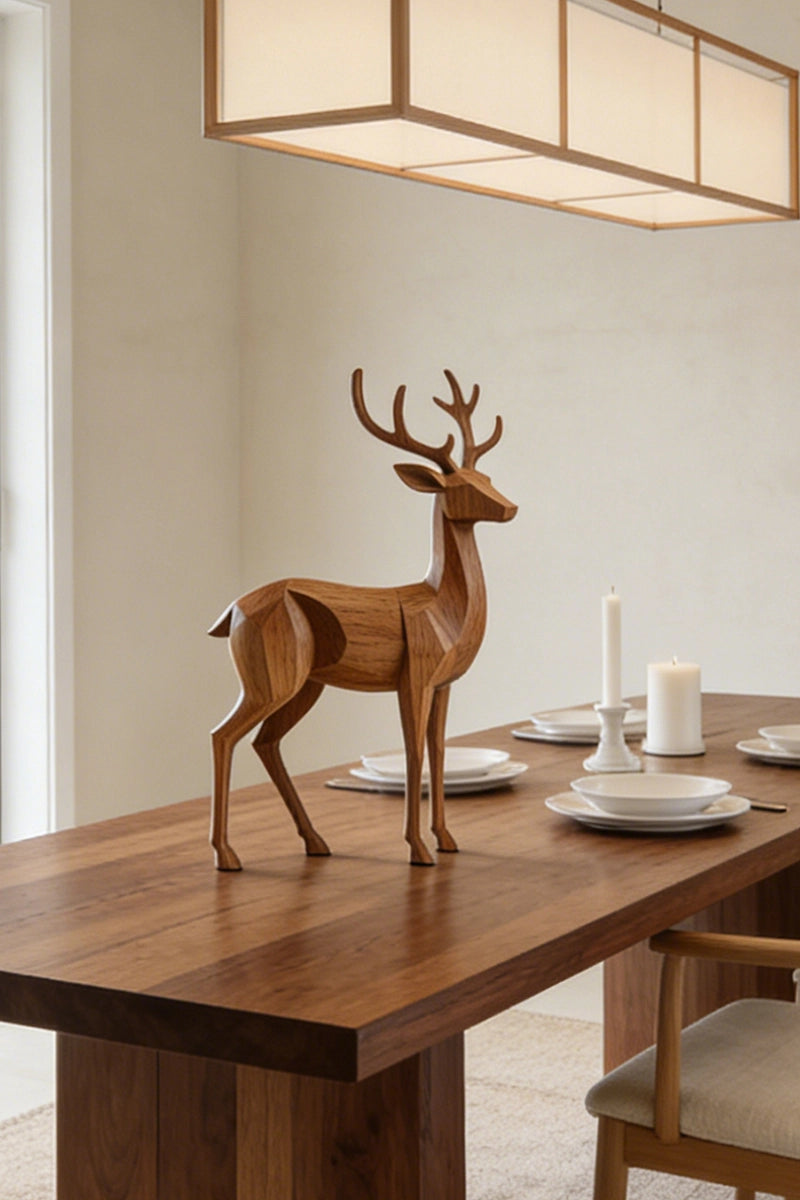 Deer Wooden Art Sculpture #WAN027