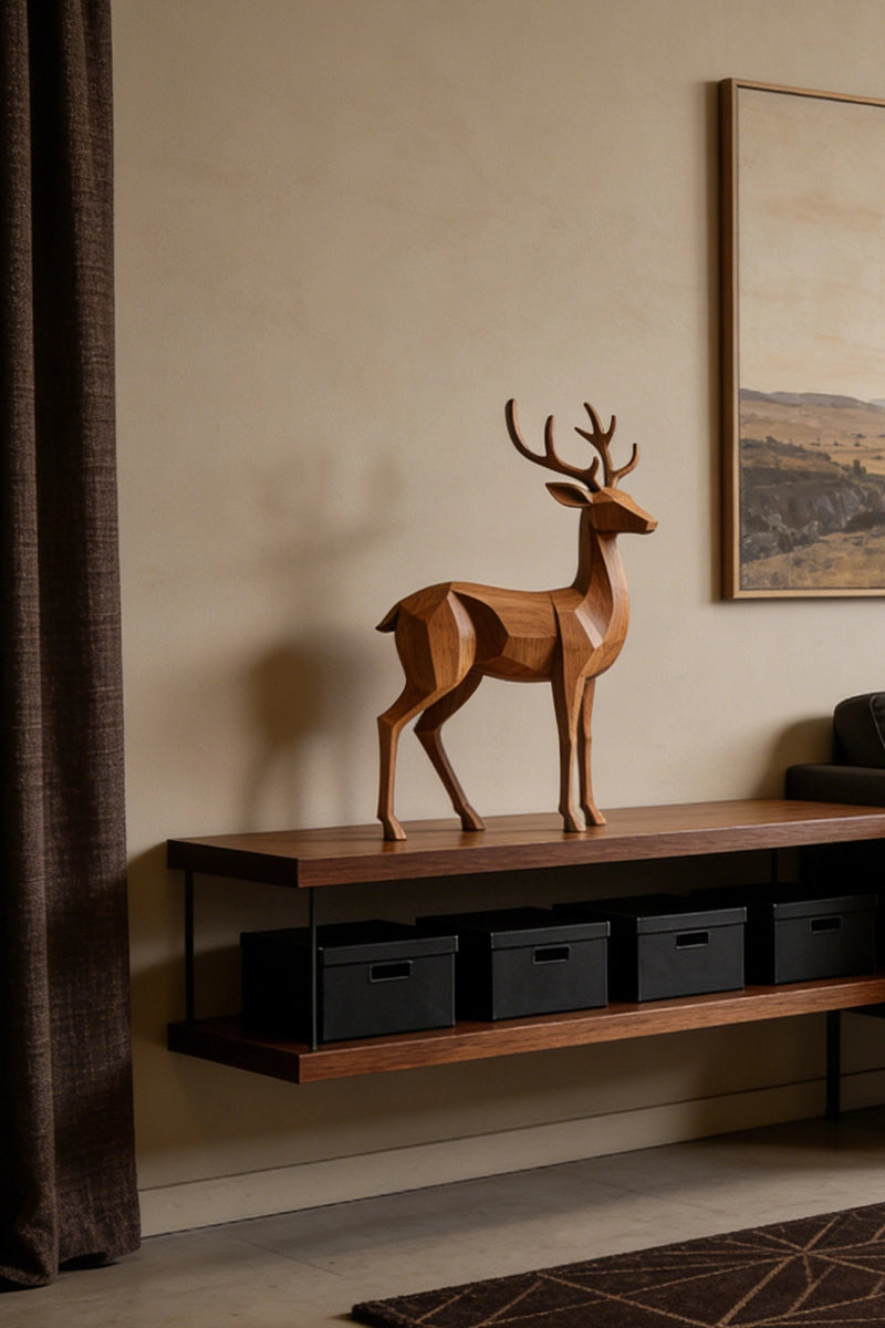 Deer Wooden Art Sculpture #WAN027