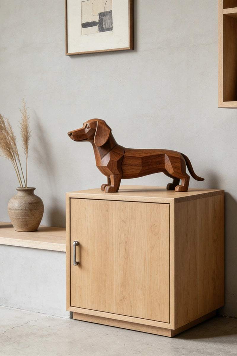 Dachshund Wooden Art Sculpture #WAN030
