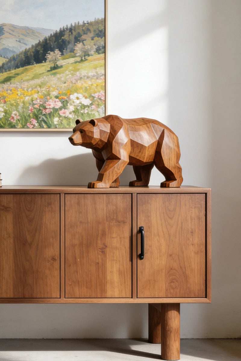 Bear Wooden Art Sculpture #WAN031