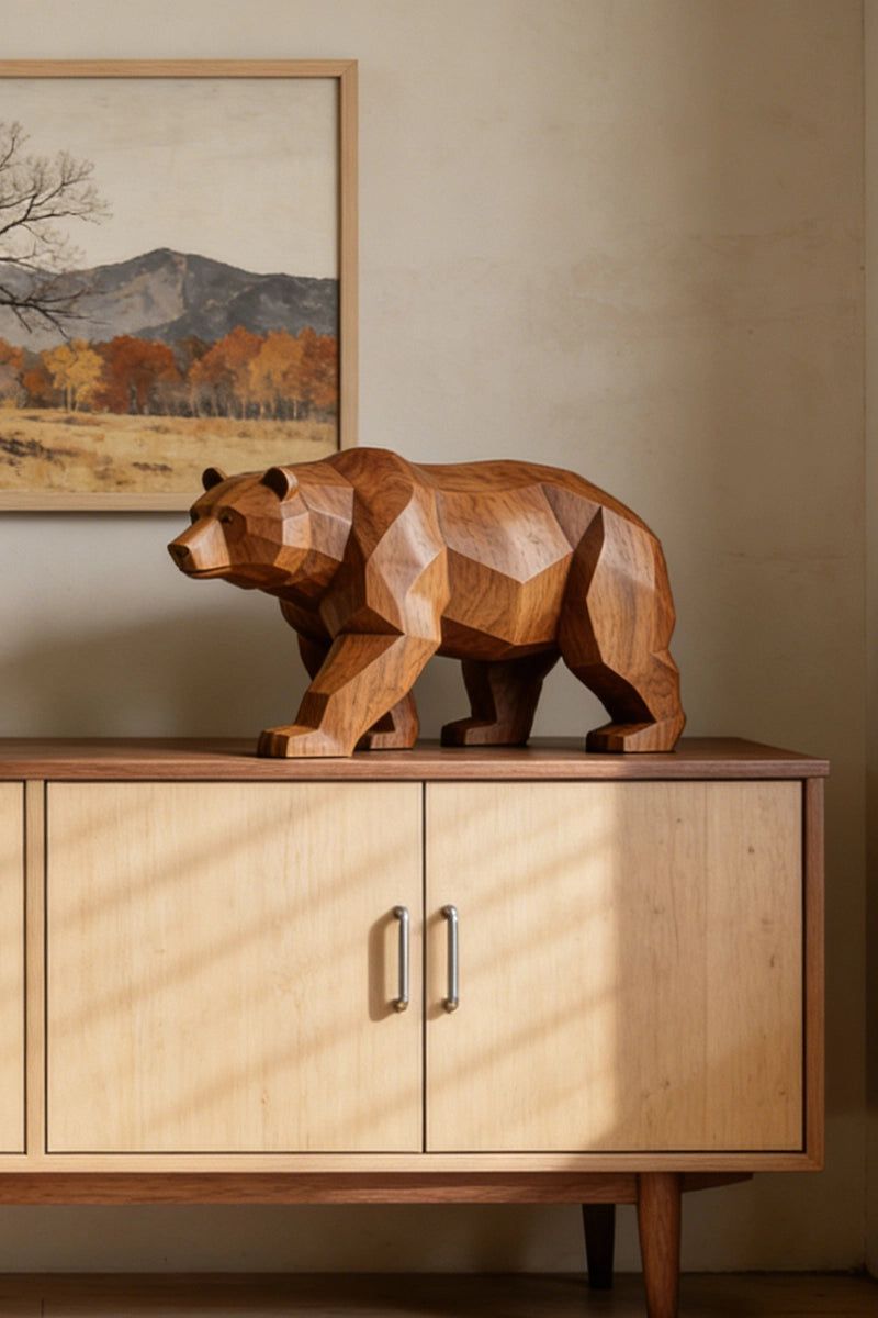 Bear Wooden Art Sculpture #WAN031