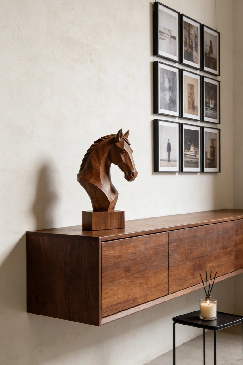 Horse Wooden Art Sculpture #WAN046