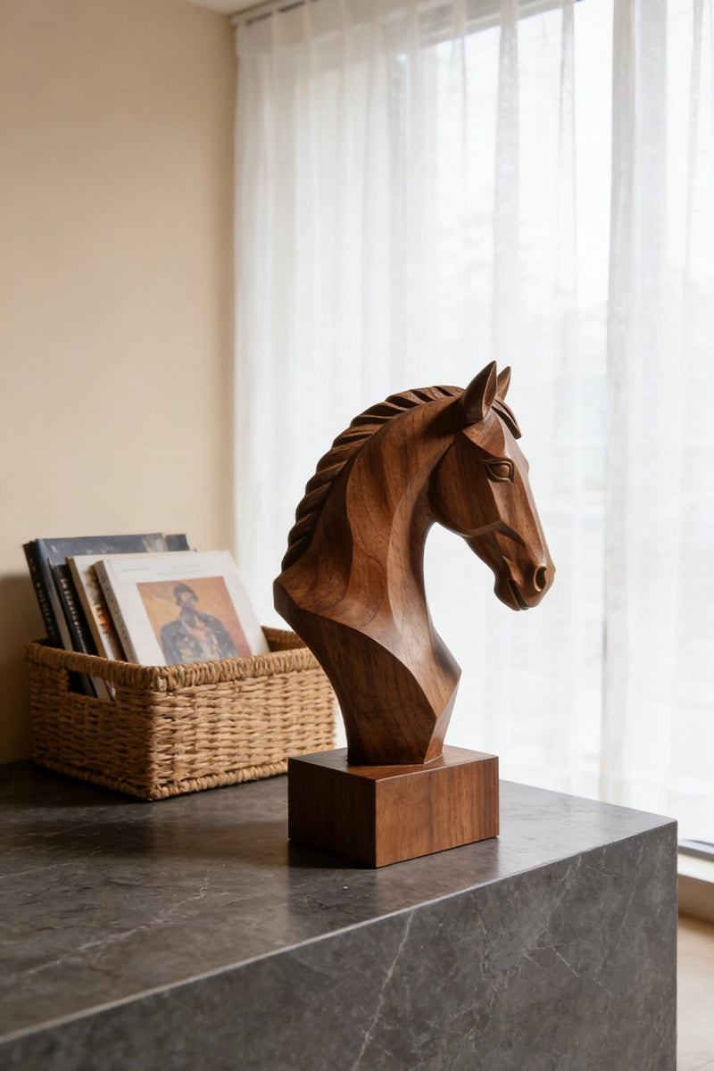Horse Wooden Art Sculpture #WAN046