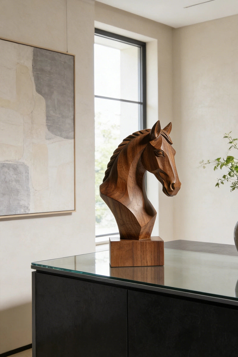 Horse Wooden Art Sculpture #WAN046
