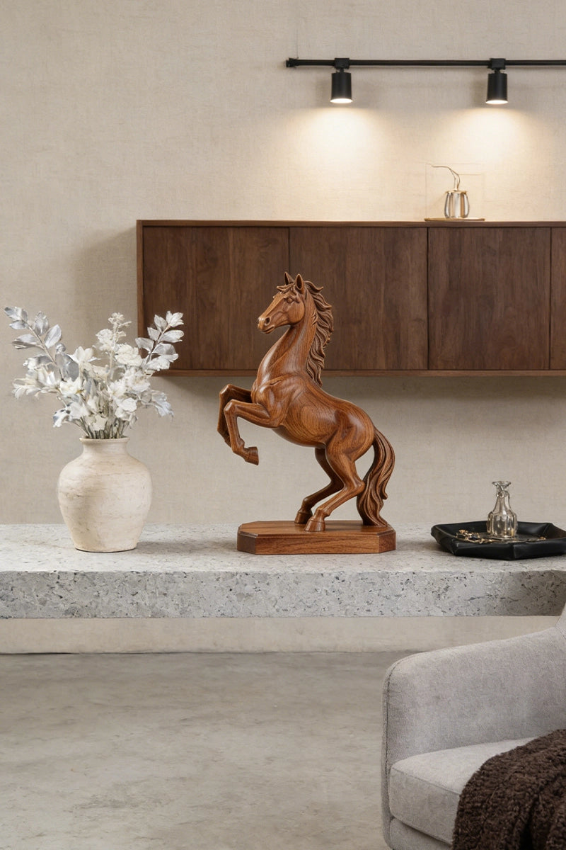 Horse Wooden Art Sculpture #WAN047