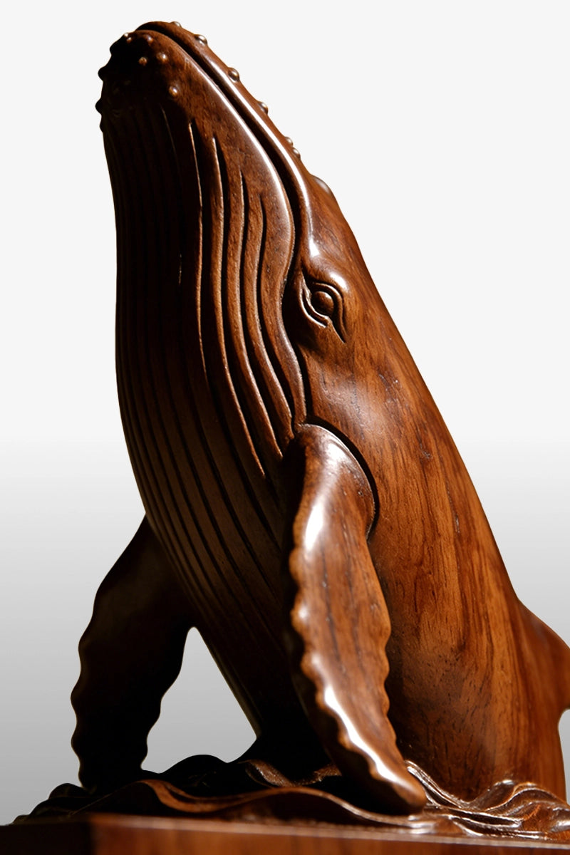 Humpback Whale Wood Sculpture #WAN057