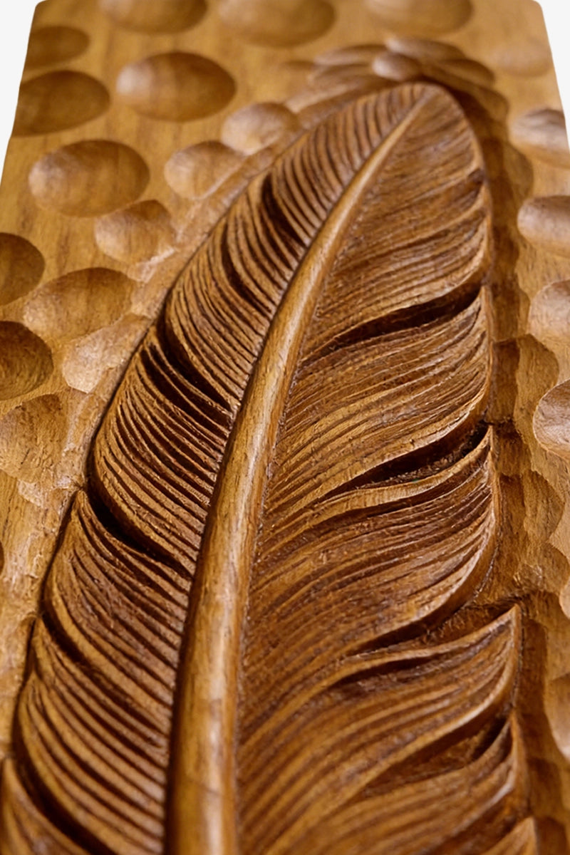 Feather Wood Carving Wall Art #WAN060