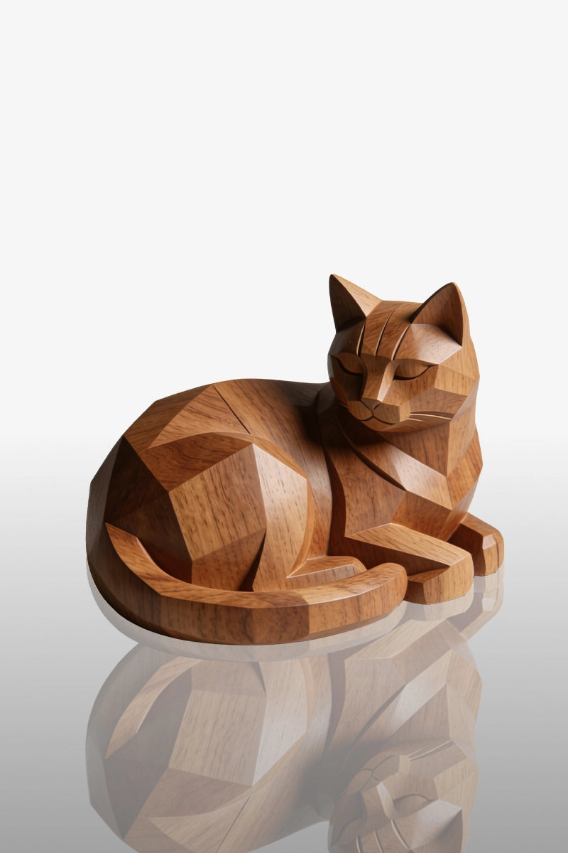 Cat Wooden Art Sculpture #WAN002