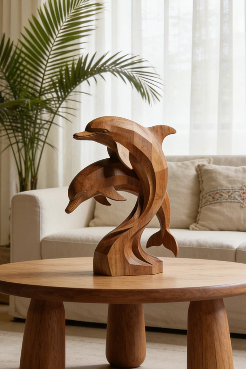 Dolphin Wooden Art Sculpture #WAN003