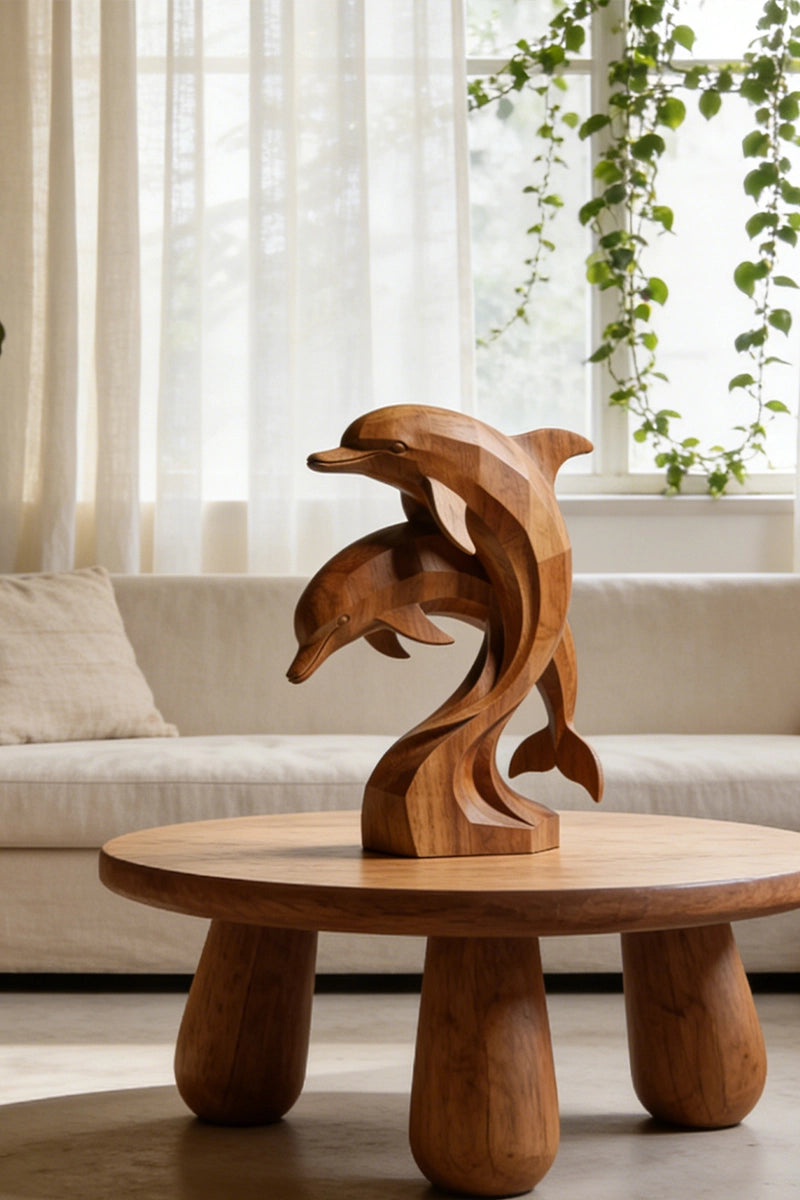 Dolphin Wooden Art Sculpture #WAN003