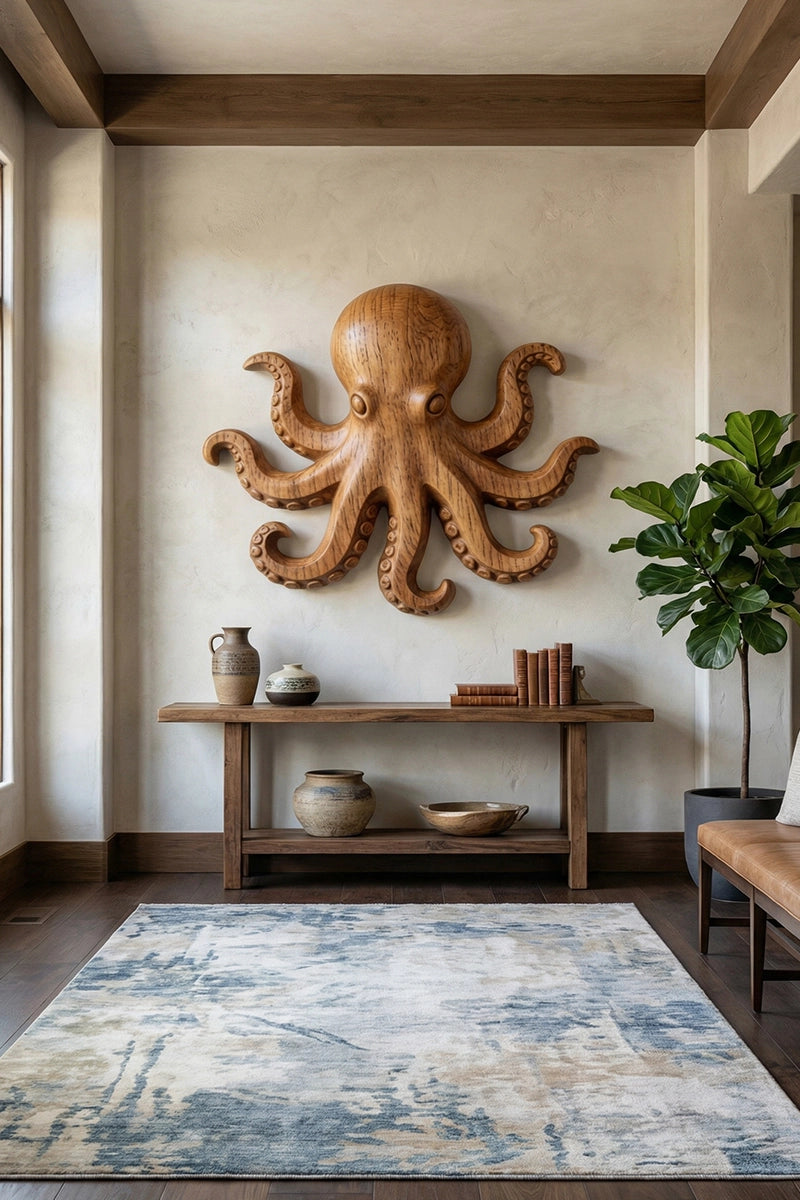 Octopus Wooden Art Sculpture #WAN006