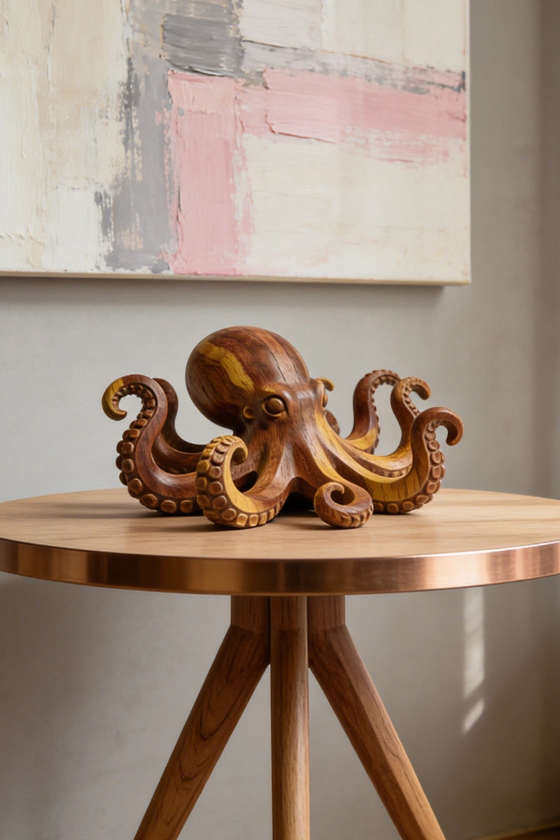 Octopus Wooden Art Sculpture #WAN007