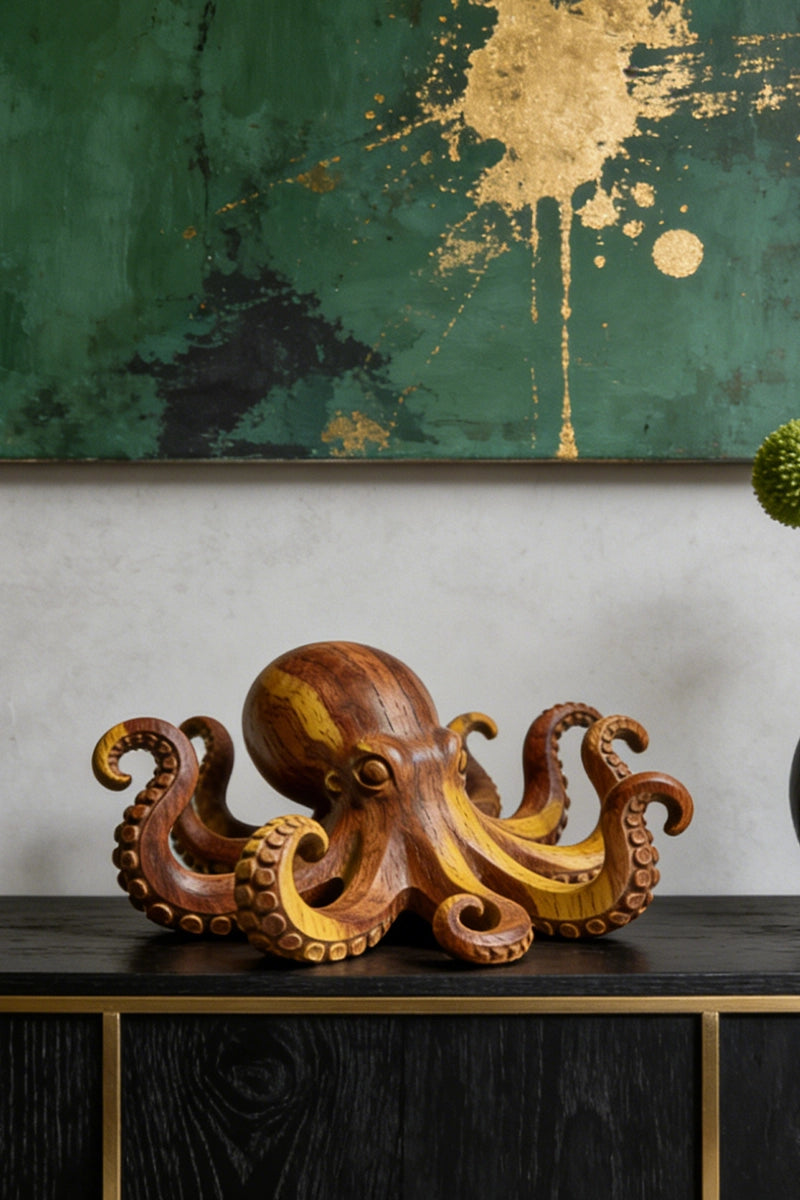 Octopus Wooden Art Sculpture #WAN007