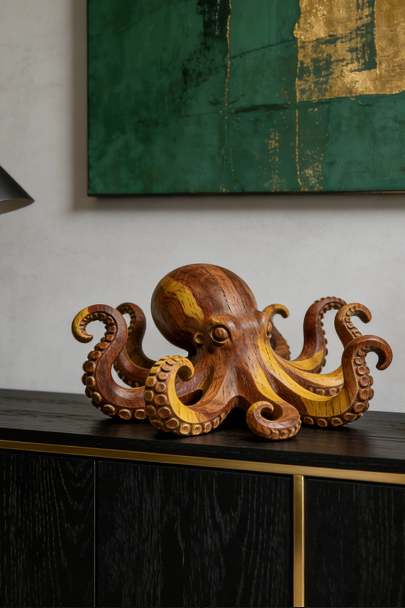 Octopus Wooden Art Sculpture #WAN007