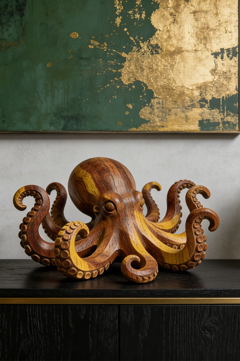 Octopus Wooden Art Sculpture #WAN007