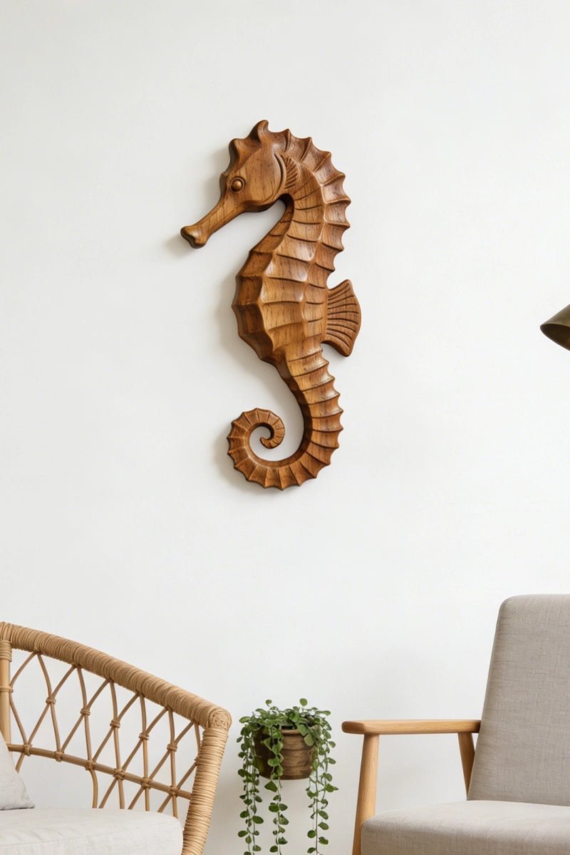 Seahorse Wooden Art Sculpture #WAN008