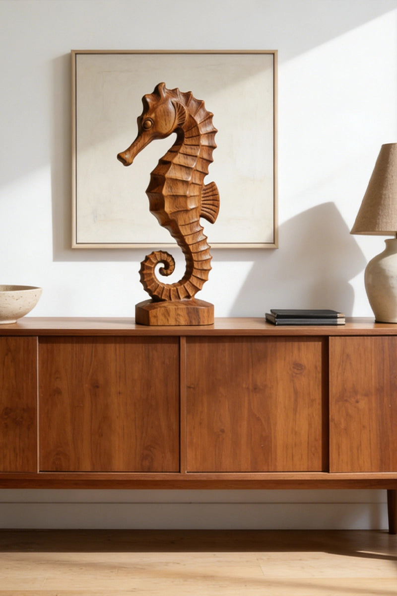 Seahorse Wooden Art Sculpture #WAN009
