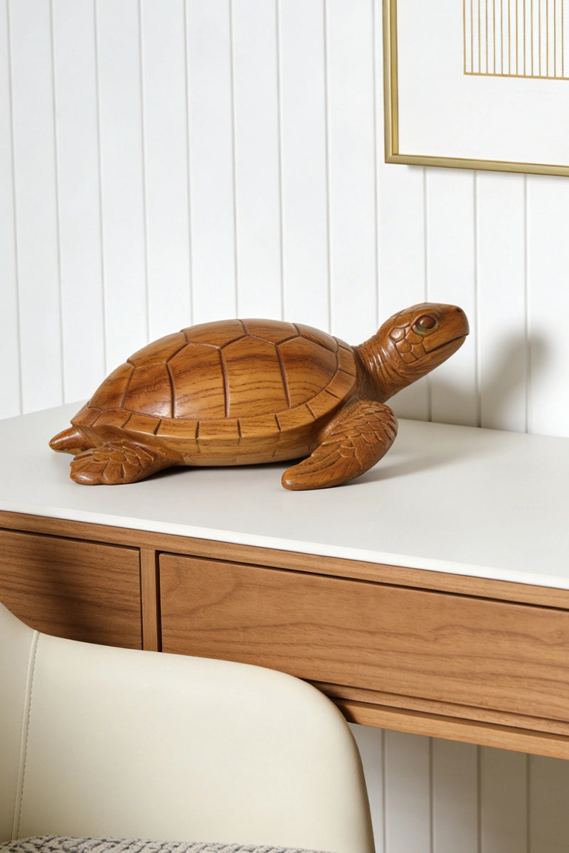 Sea Turtle Wooden Art Sculpture #WAN011