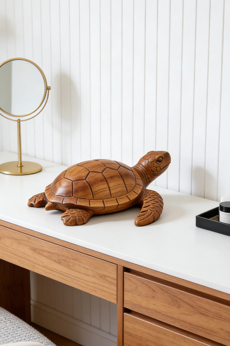 Sea Turtle Wooden Art Sculpture #WAN011