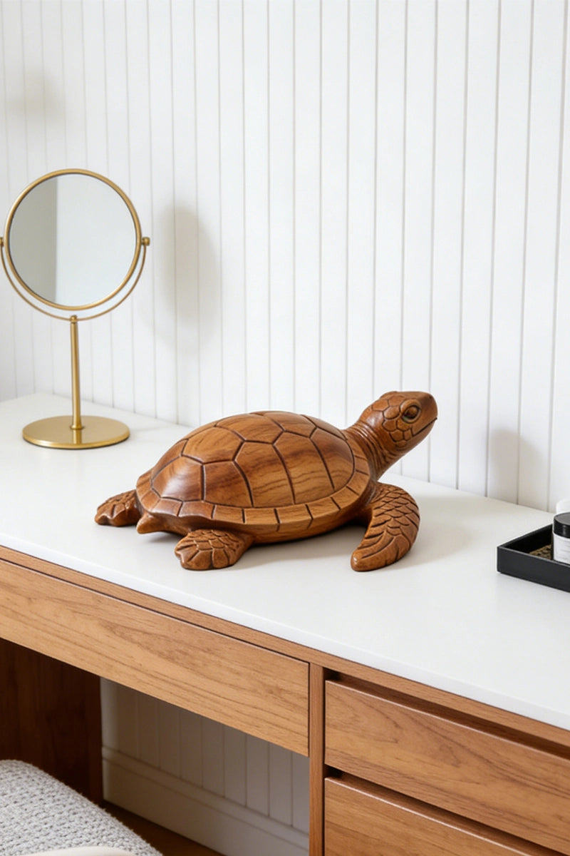 Sea Turtle Wooden Art Sculpture #WAN011