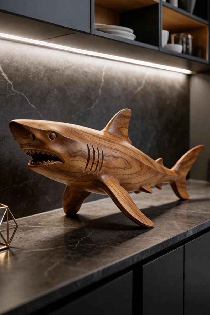 Shark Wooden Art Sculpture #WAN012