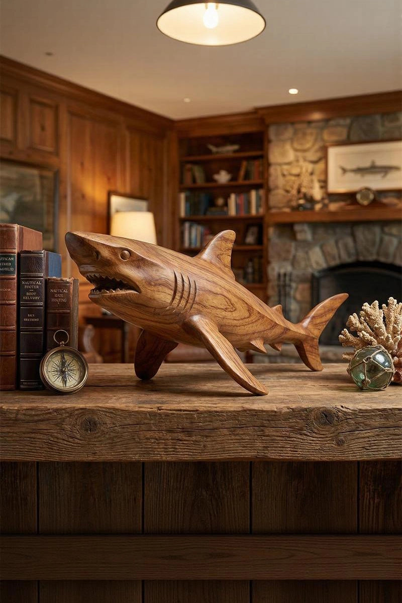 Shark Wooden Art Sculpture #WAN012