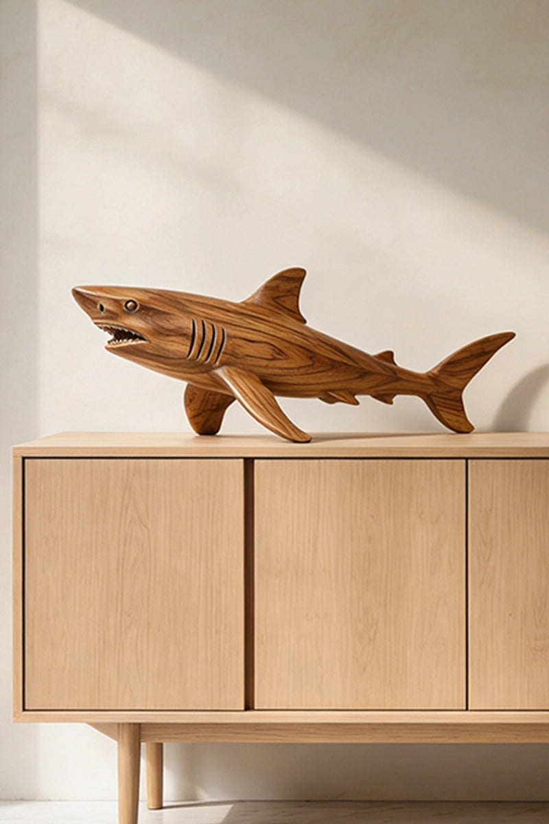 Shark Wooden Art Sculpture #WAN012
