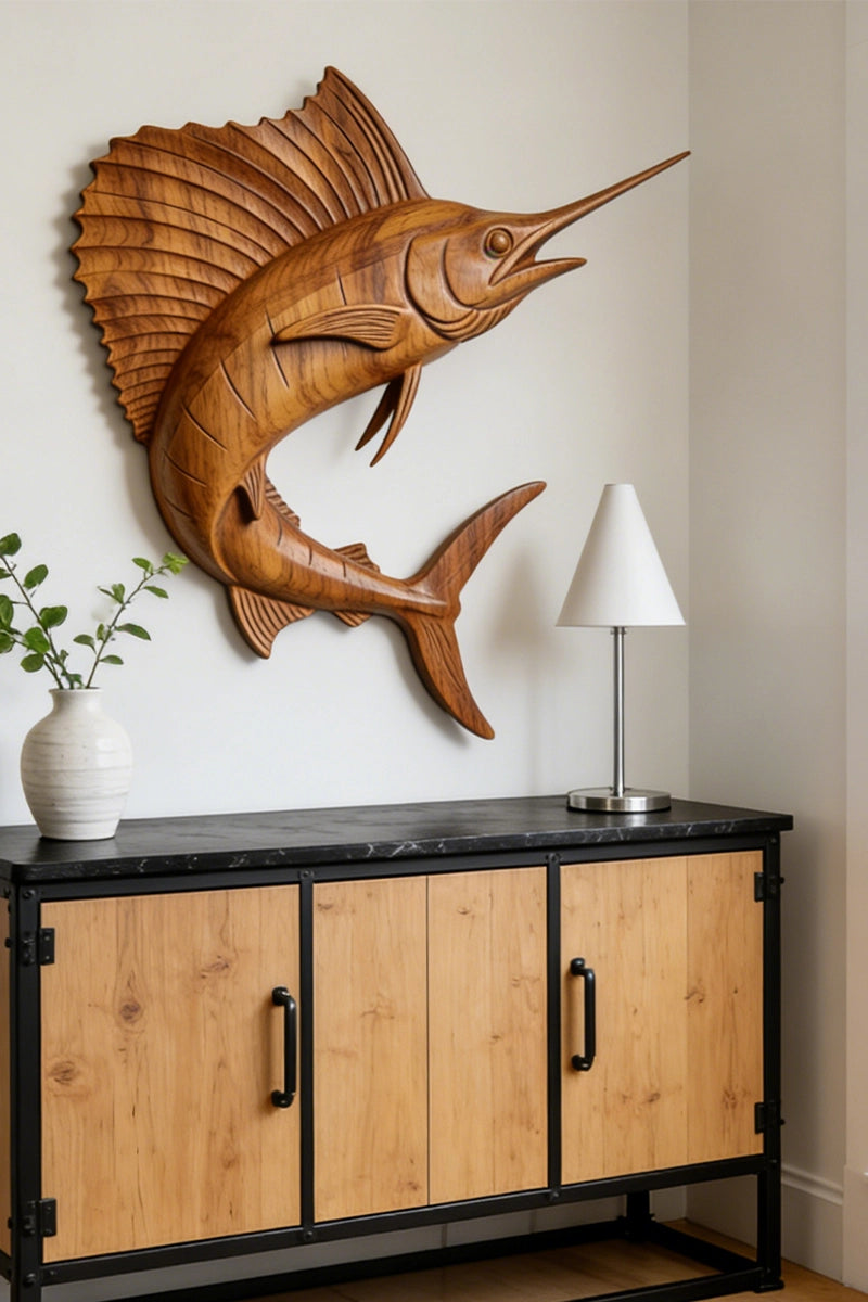 Sailfish Wooden Art Sculpture #WAN014