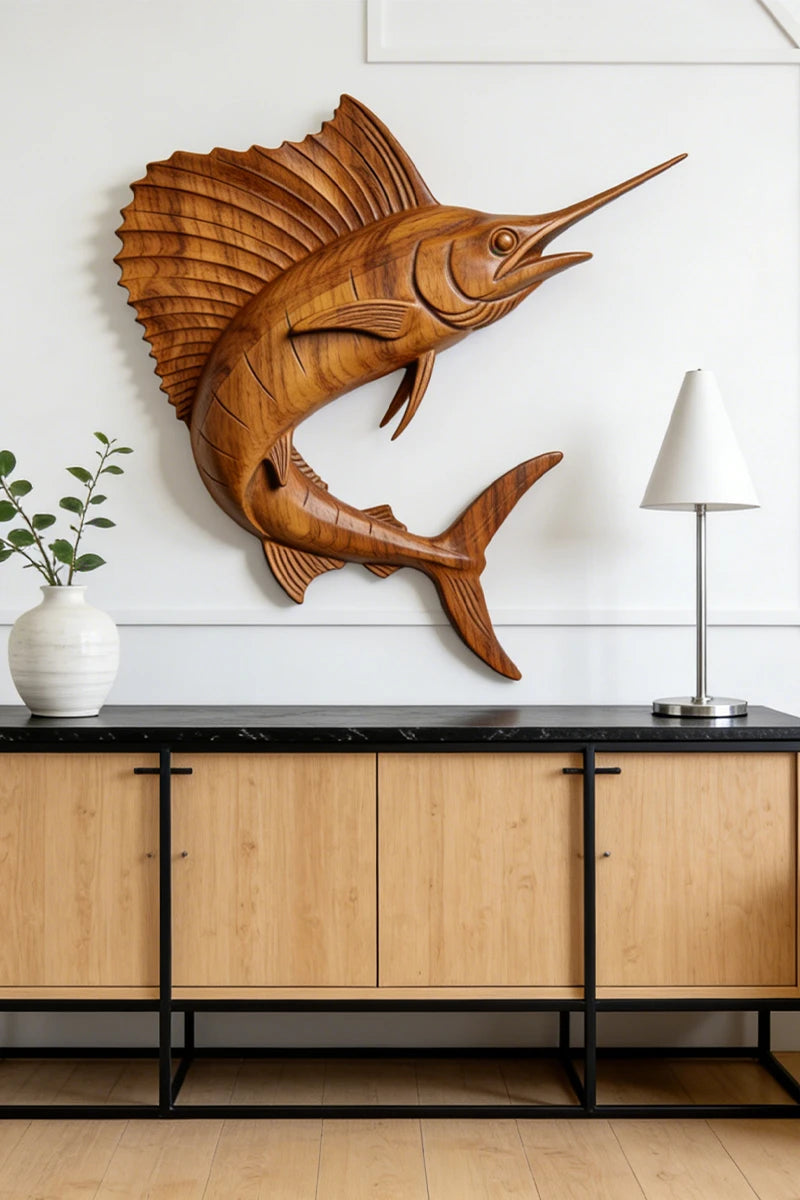 Sailfish Wooden Art Sculpture #WAN014