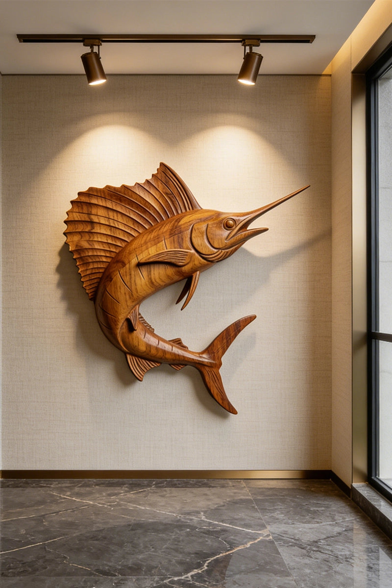 Sailfish Wooden Art Sculpture #WAN014
