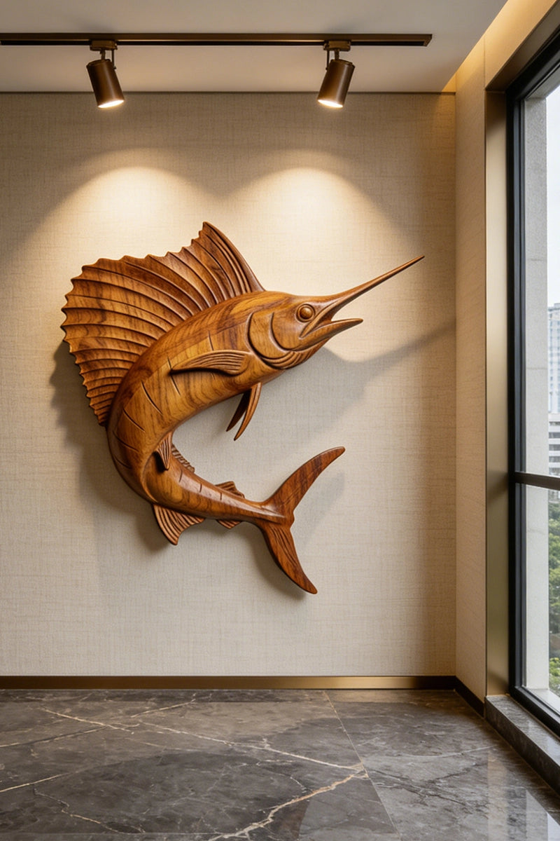 Sailfish Wooden Art Sculpture #WAN014