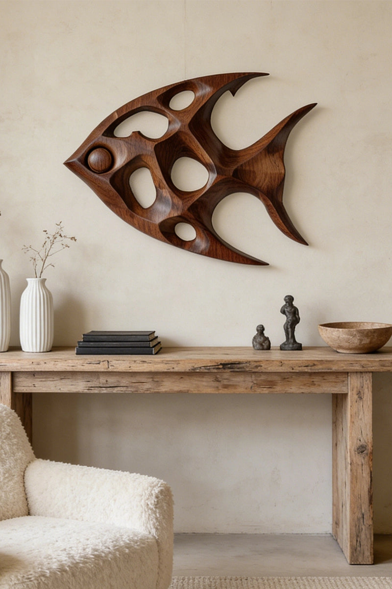 Angelfish Wooden Art Sculpture #WAN018