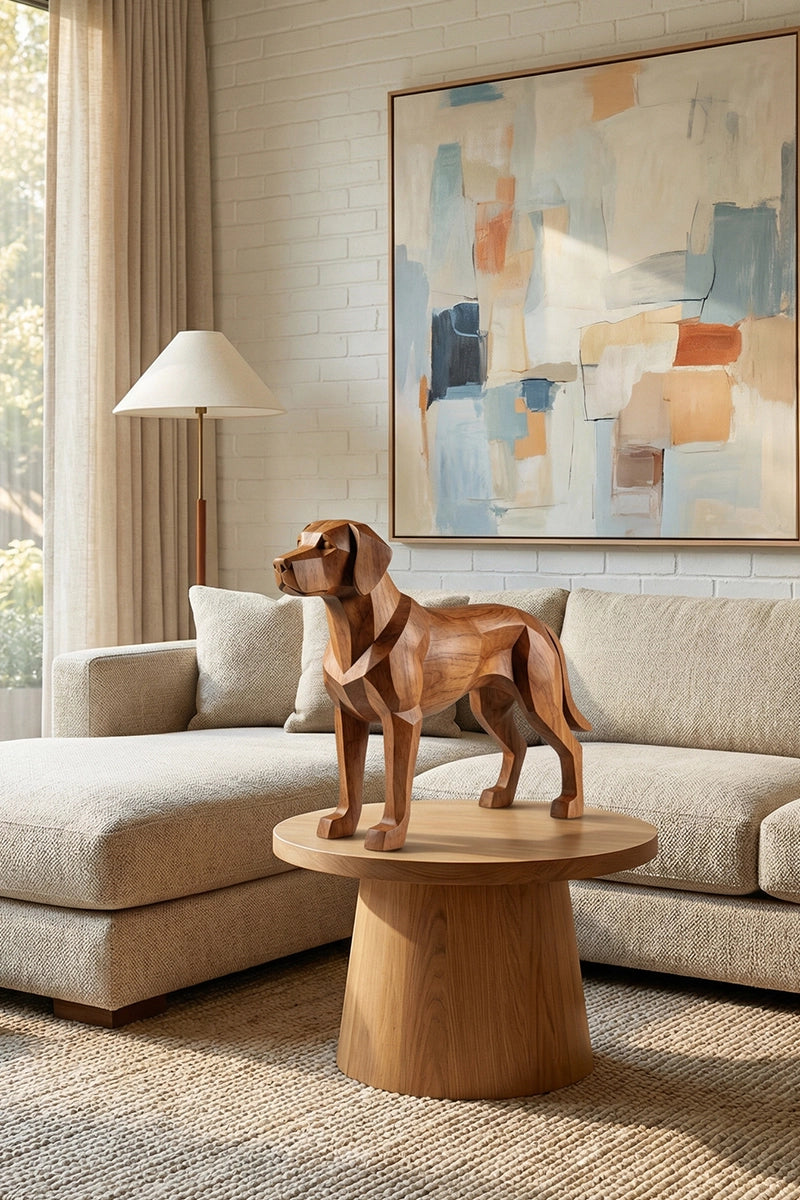 Dog Wooden Art Sculpture #WAN021