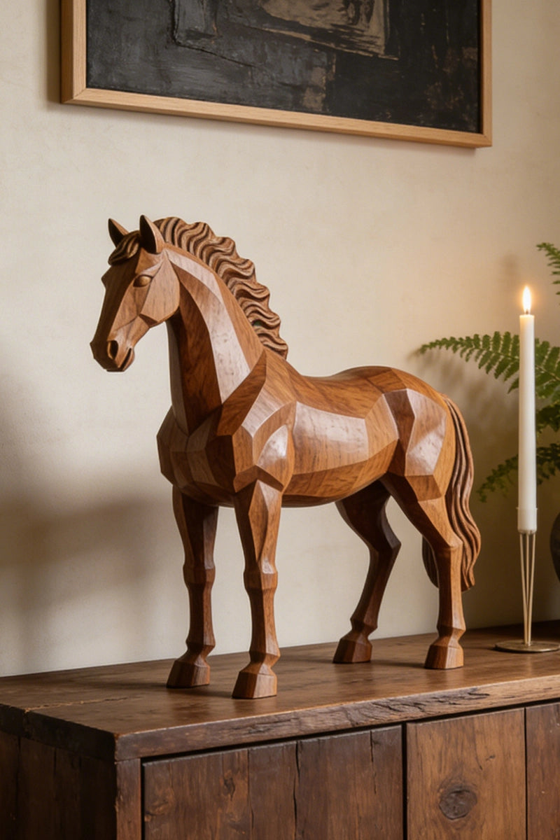 Horse Wooden Art Sculpture #WAN024