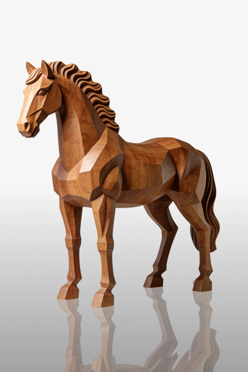 Horse Wooden Art Sculpture #WAN024