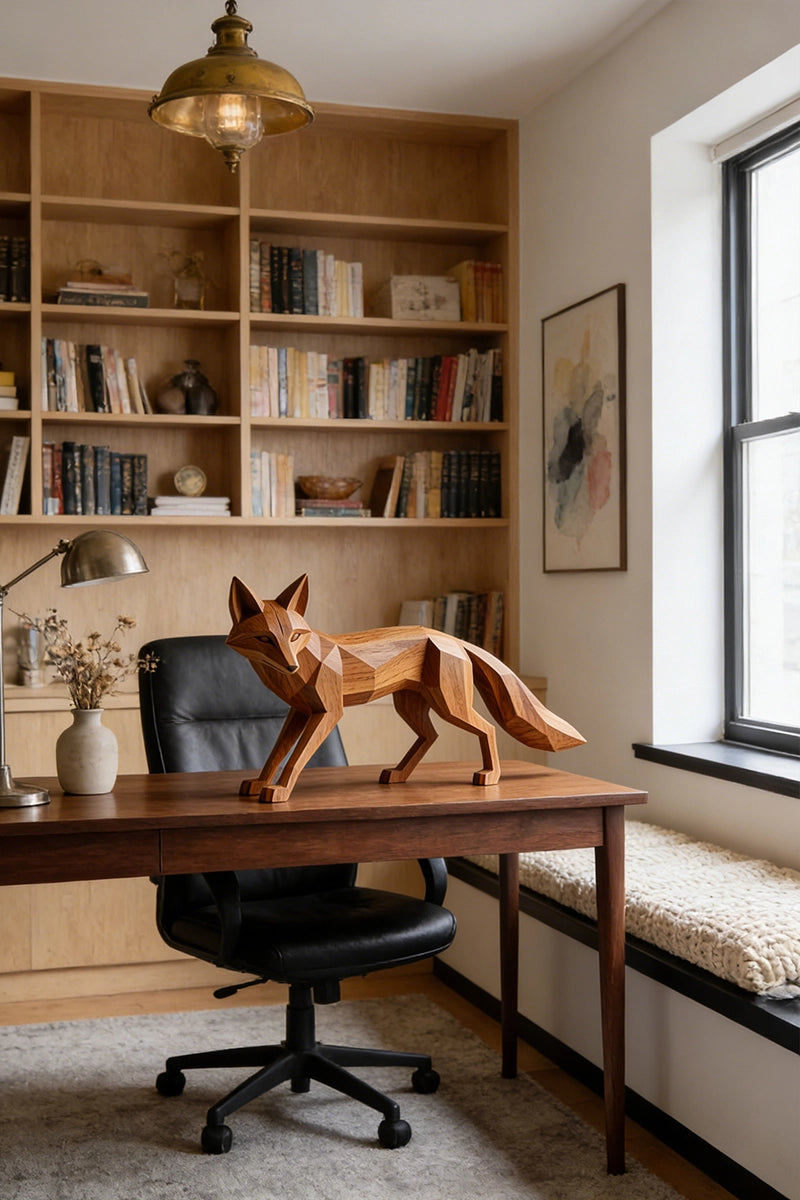 Fox Wooden Art Sculpture #WAN026