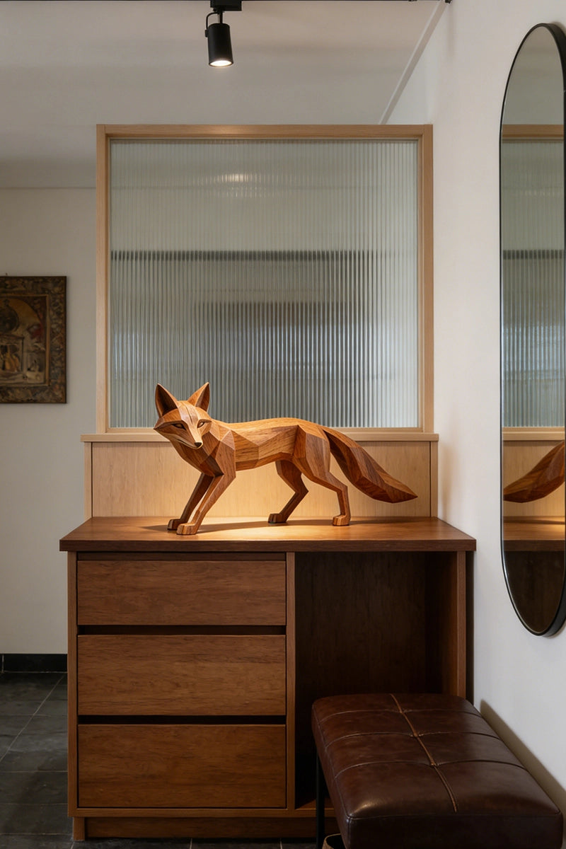 Fox Wooden Art Sculpture #WAN026