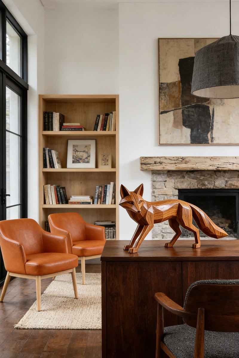 Fox Wooden Art Sculpture #WAN026