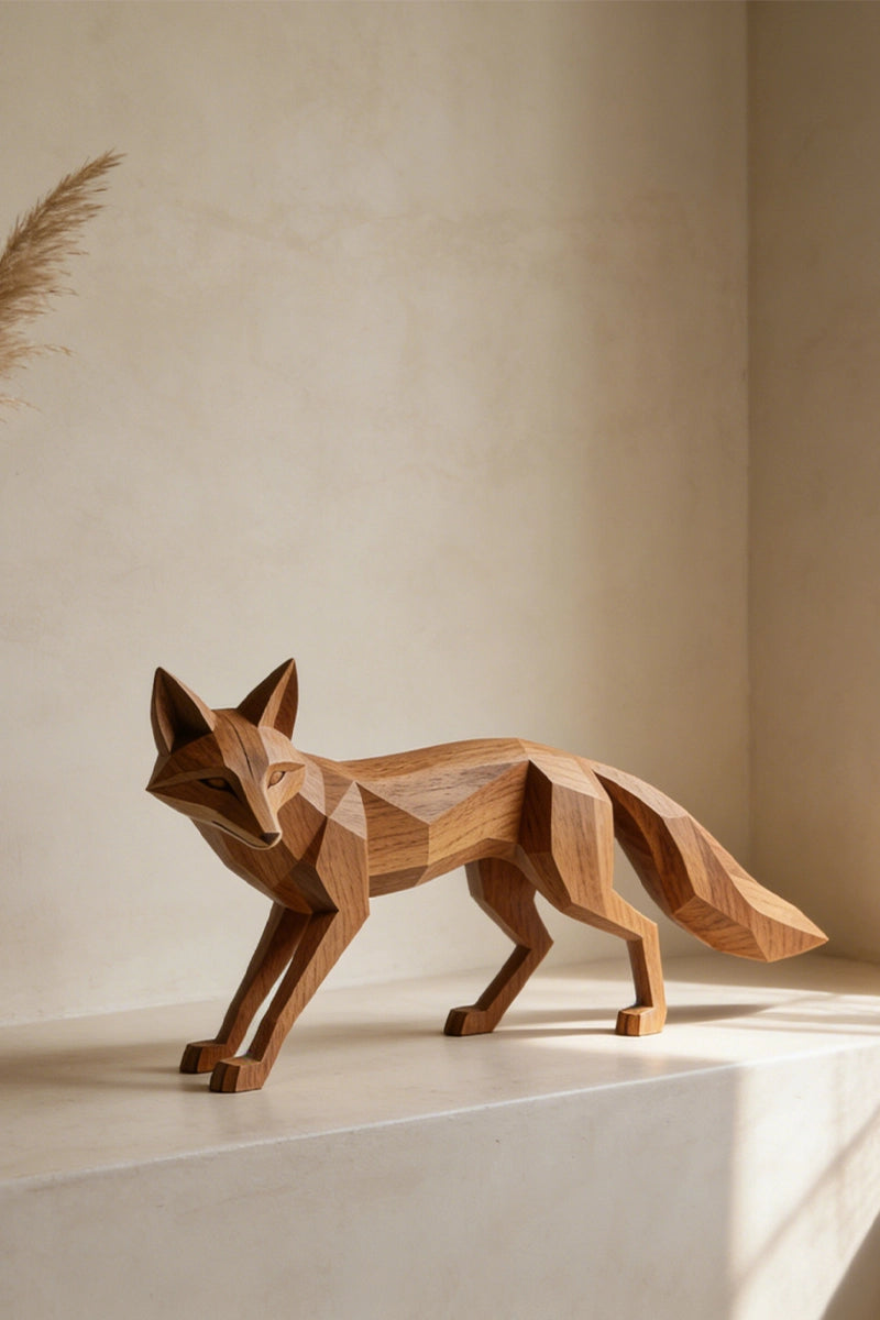 Fox Wooden Art Sculpture #WAN026