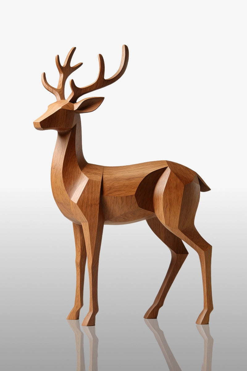 Deer Wooden Art Sculpture #WAN027