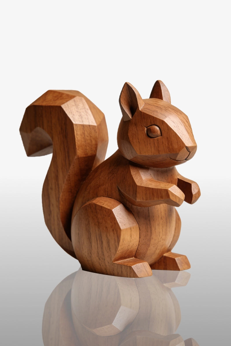 Squirrel Wooden Art Sculpture #WAN029