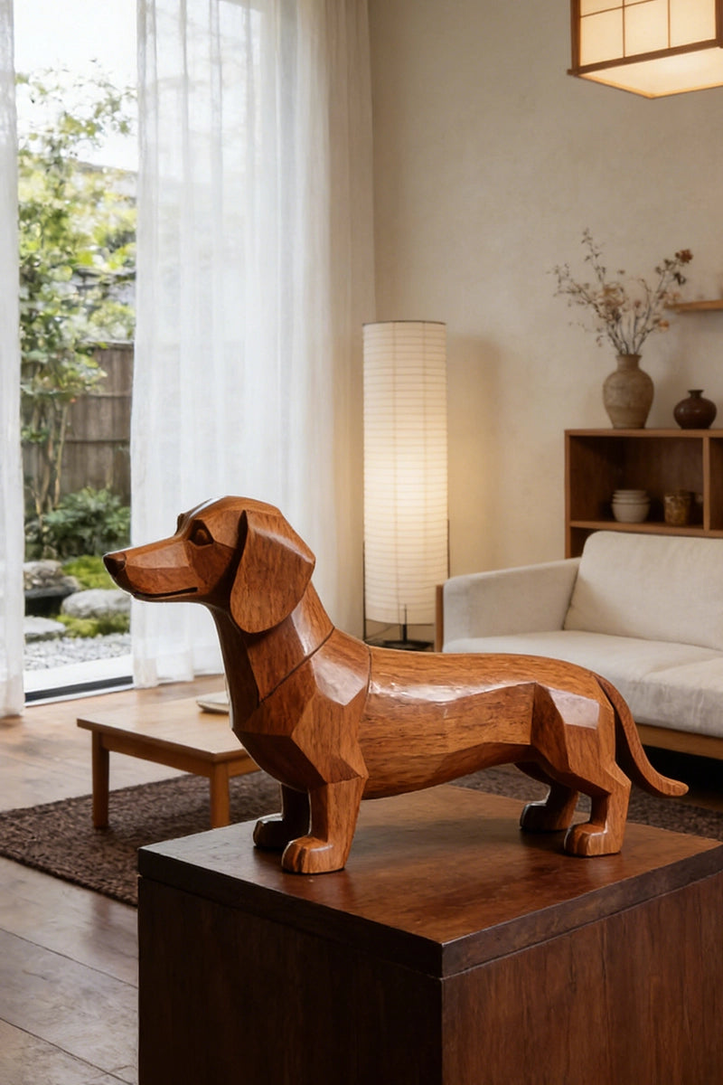 Dachshund Wooden Art Sculpture #WAN030