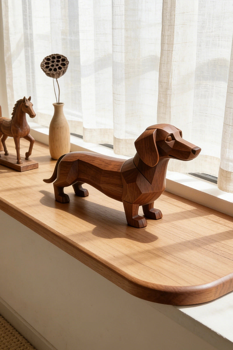 Dachshund Wooden Art Sculpture #WAN030